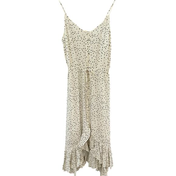 Rails Frida Ivory Speckled Ruffled Hem Dress Size Large - Picture 5 of 12